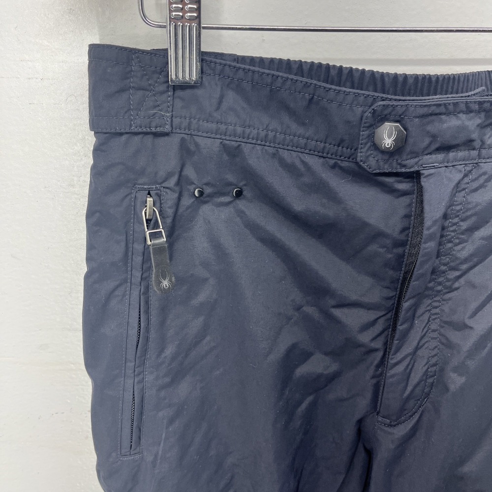 Vintage Entrant GII Spyder Ski Pants Men's Medium Black/Navy 90's Snow Pants - Picture 3 of 15
